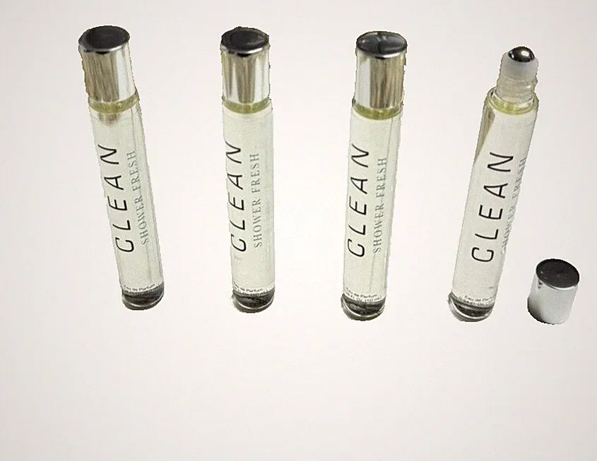 4 Clean SHOWER FRESH EDP Rollerball .34oz Ea WOMENS PERFUME NO BOX