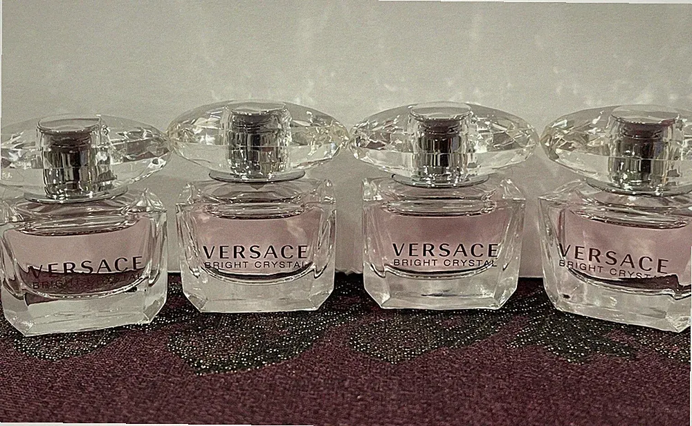 4 Versace Bright Crystal Eau de Toilette Women MINI Perfume 5 ML From Macy’s Set
