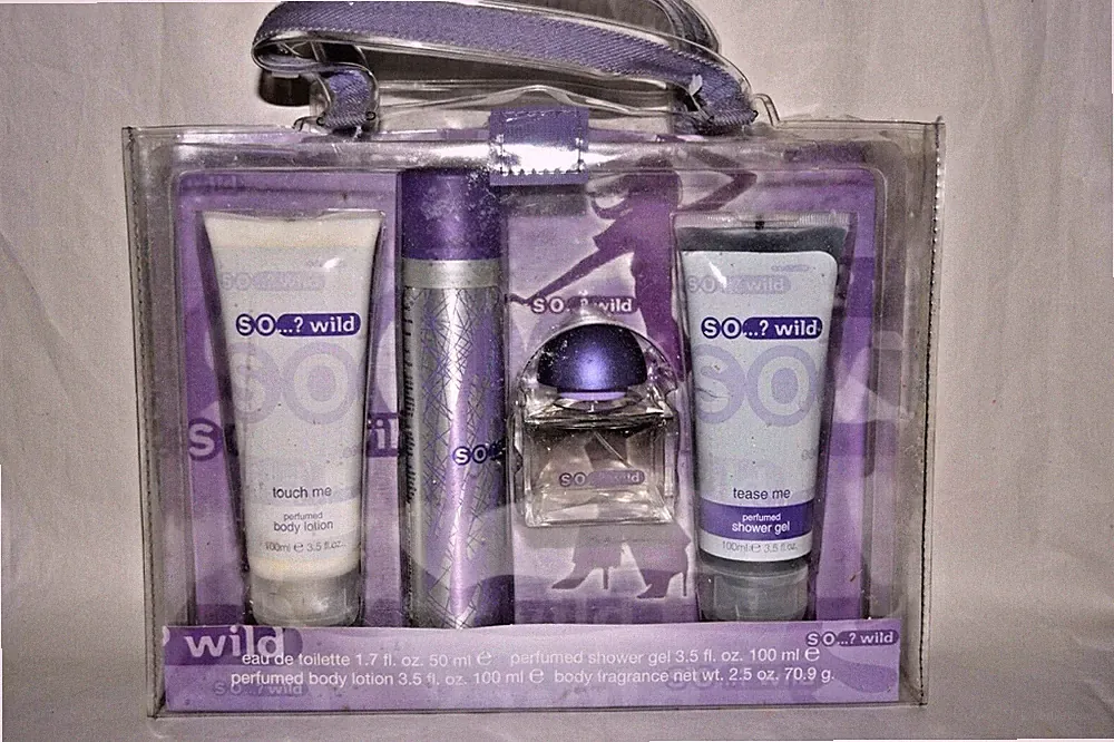 4pc Set So...? wild eau de toilette spray 1.7 body fragrance , shower + lotion