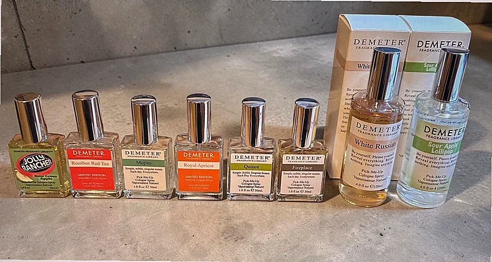 8-Piece Lot DEMETER Eau de Toilette Perfume Sprays (1 fl oz & 4 fl oz)