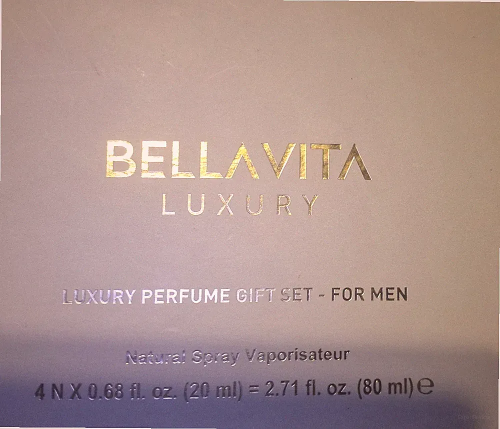 Bellavita Luxury Perfume Gift Set for Men Eau de Parfum Spray 4 x 0.68 fl oz Oud