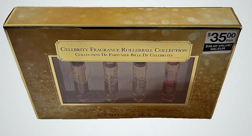 Celebrity Fragrance Rollerball Collection Women 4 Pcs. NIB-AS SHOWN