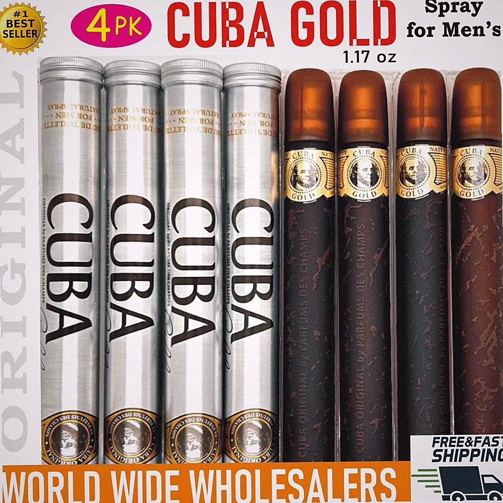 CUBA GOLD Original Perfume 1.17 oz Eau De Toilette Spray, For Mens ( 4PACKS )