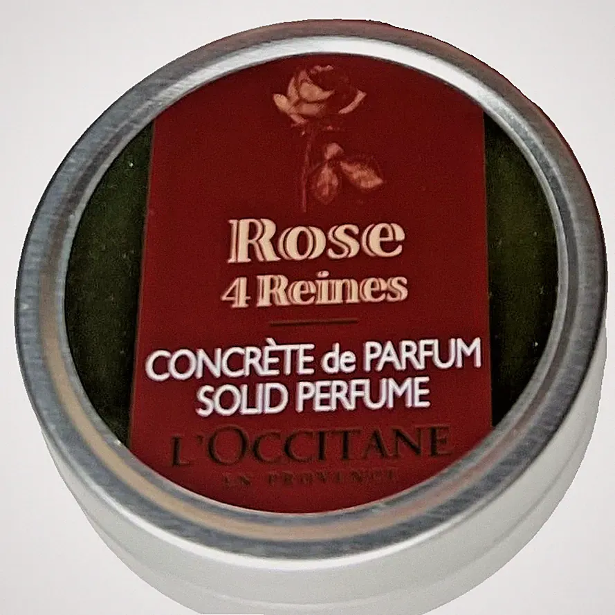 L'Occitane Roses de 4 Reines Solid Perfume Tin 0.30 oz New Old Stock