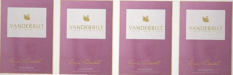 Lot of 4 Pc Gloria Vanderbilt 3.3oz 3.4oz 100ml Eau de Toilette Women's Perfume
