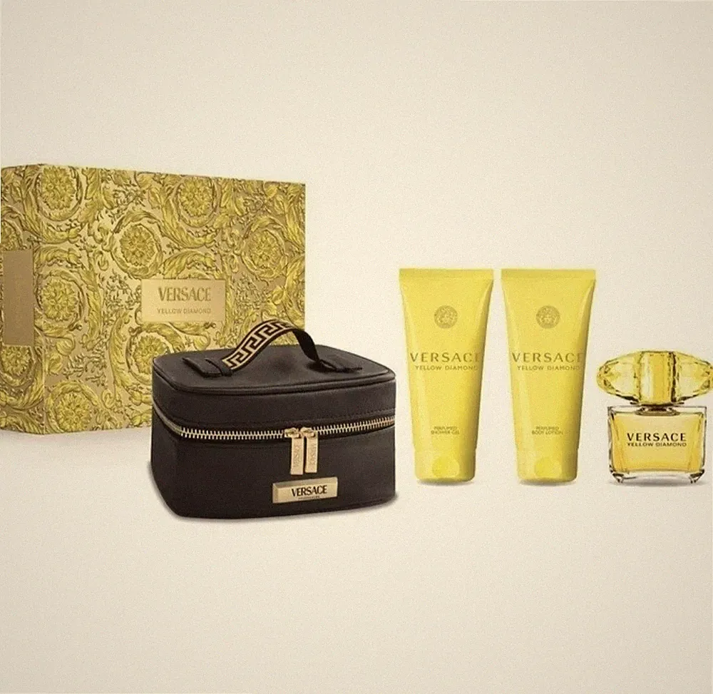 Versace Ladies Versace Yellow Diamond 4pcs EDT Gift Set Fragrances 8011003893294