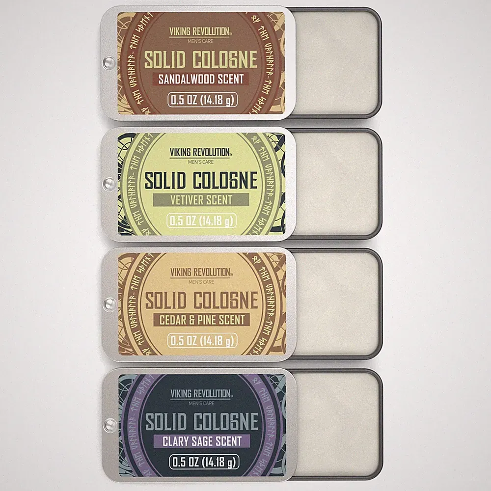 Viking Revolution 4 Pack Mens Solid Colognes Men 0.5 Oz - Men Solid Perfume...