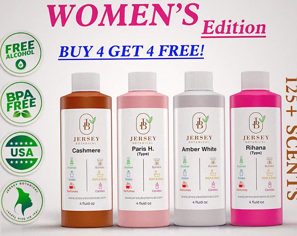 Womens Fragrance Oil 4 oz. For Body Oils Incense Burning Perfume Diffuser